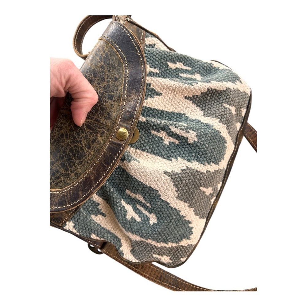 Myra Bag Seeker Leather Crossbody shoulder Handbag Canvas - Picture 8 of 10